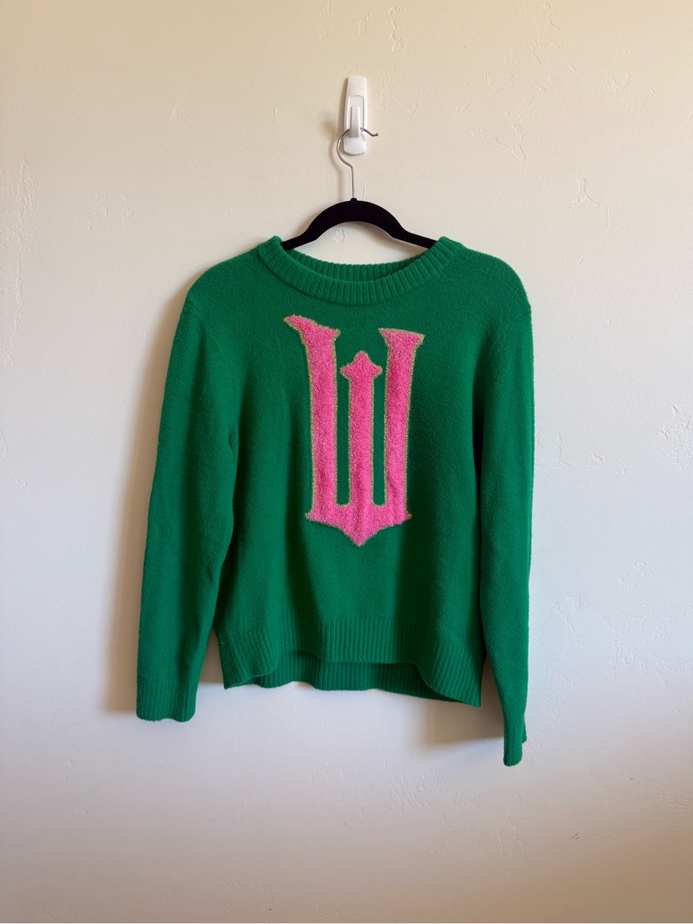 Wicked x Paul Tazewell for Target Green Pink W Graphic Sweater Size Small